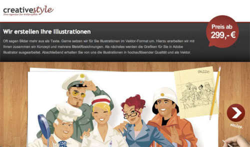 35个精美的带插画的网页设计