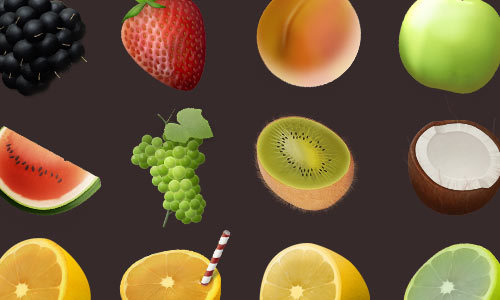 水果画报<br /> 包括14个水果图标<br /> http://kevinandersson.deviantart.com/art/Fruits-Illustrated-64938333