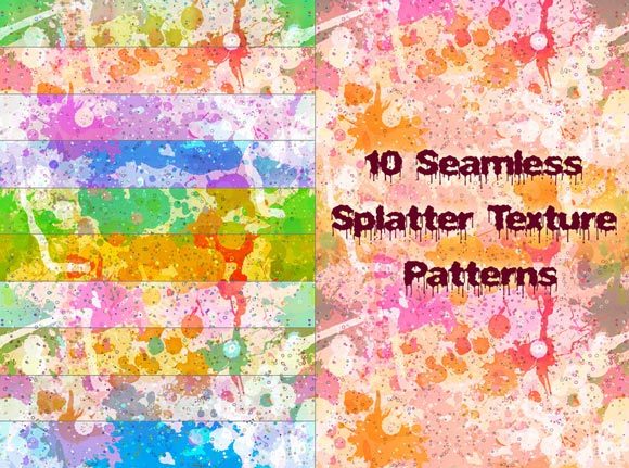 Seamless Splatter Patterns<br /> http://www.brusheezy.com/patterns/9266-10-seamless-splatter-patterns