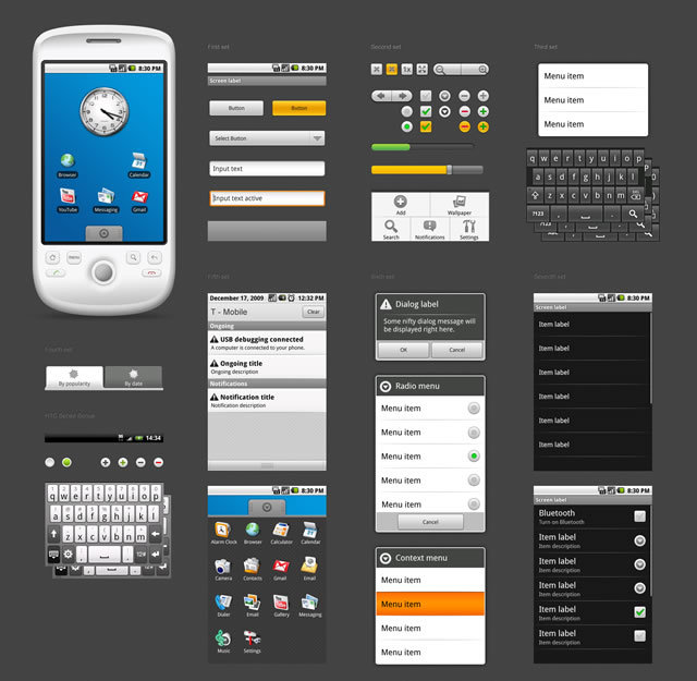 Android 1.5 GUI (PSD)<br /> http://vgrishin.me/android_gui.html
