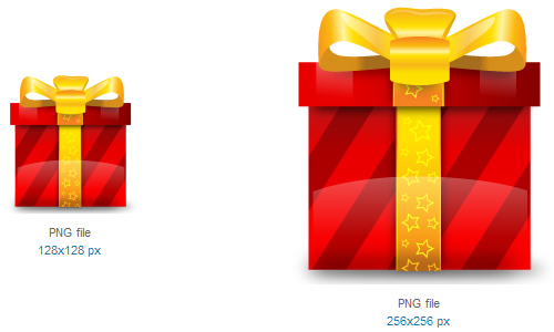 礼品图标<br /><br /> 24×24像素，32×32像素，48×48像素，128×128像素，256×256像素和512×512像素<br /><br /> http://www.softicons.com/free-icons/holidays-icons/christmas-icon-set-by-iconshock/gift-icon