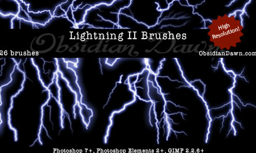 Lightning II Brushes<br /> http://redheadstock.deviantart.com/art/Lightning-II-Brushes-96494479