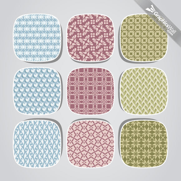 Fresh Seamless<br /> http://www.graphicswall.com/9-fresh-seamless-vector-patterns