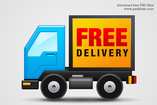 Free Delivery Icon<br /> http://psdblast.com/free-delivery-icon-psd