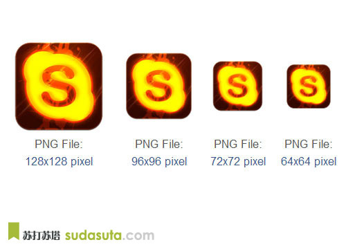 Skype图标<br /> http://www.iconarchive.com/show/hot-burning-social-icons-by-graphics-vibe/skype-icon.html