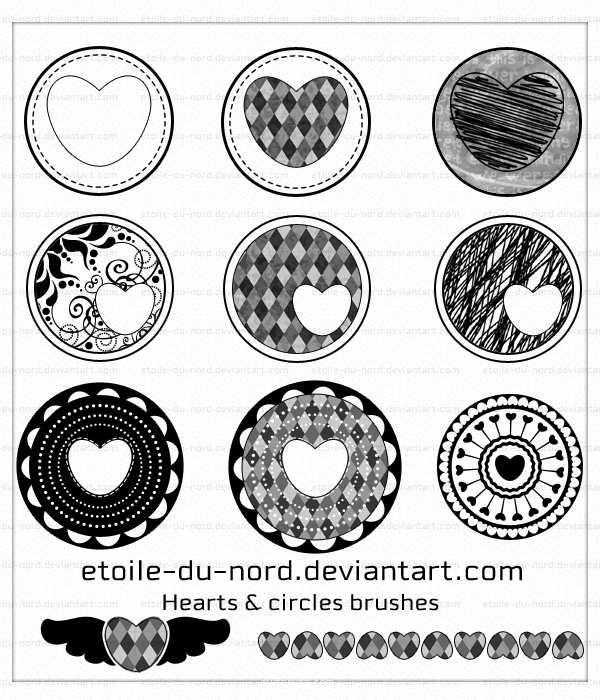 圆圈形状的Photoshop笔刷免费下载