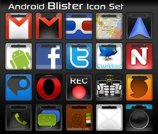 Android的吸塑图标集<br /> http://mhut.deviantart.com/art/Android-Blister-Icon-Set-185206706