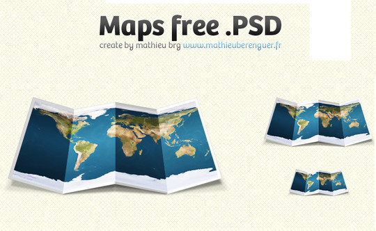 PSD/EPS/AI格式的免费地图素材下载