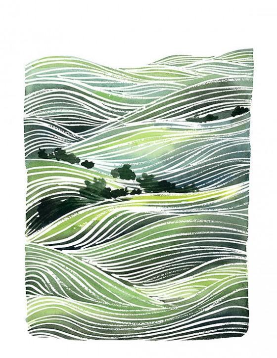 Yao Cheng 手绘水彩图案