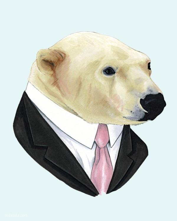 Ryan Berkley 动物肖像插画欣赏