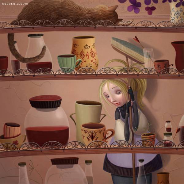 Varya Kolesnikova 儿童插画《灰姑娘的童话》