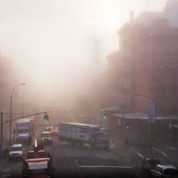 Darran Rees 浓雾的纽约城市