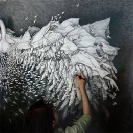 Alice Lin 彼岸的天鹅 细腻唯美的手绘插画