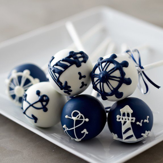Nautical Summer Cake Pops by Wicker Paradise