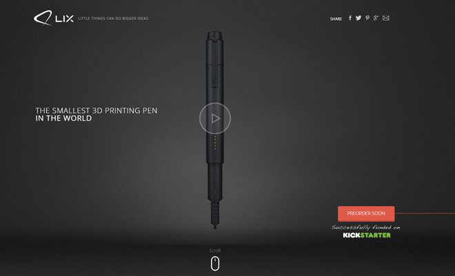 lix 3d printing pen gadget technology