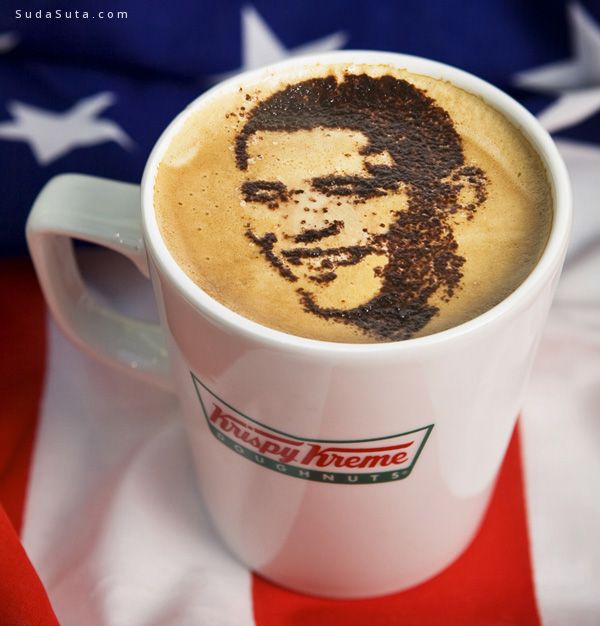 Barack Obama Coffee Art