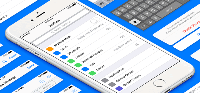 iOS-9-UI-Kit-Template