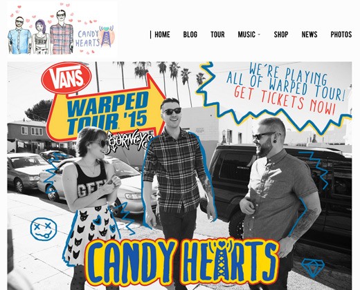 22-candy-hearts-band-website-layout