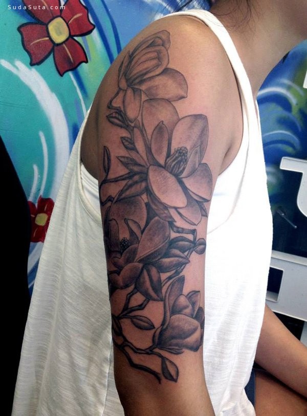 Magnolia Flower Tattoos (11)