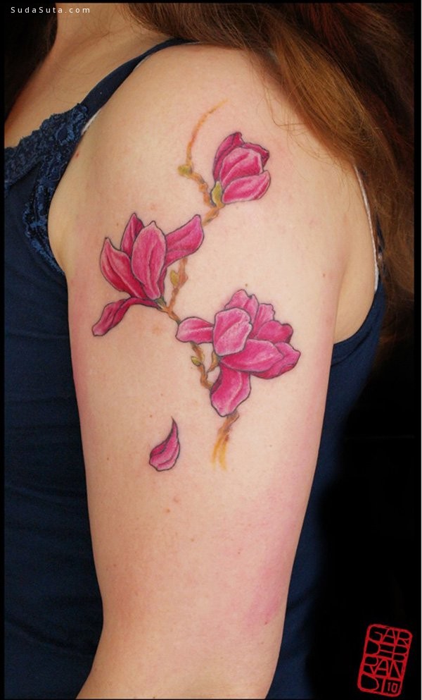 Magnolia Flower Tattoos (17)