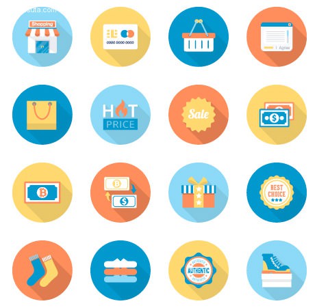 flat-e-commerce-icons-set