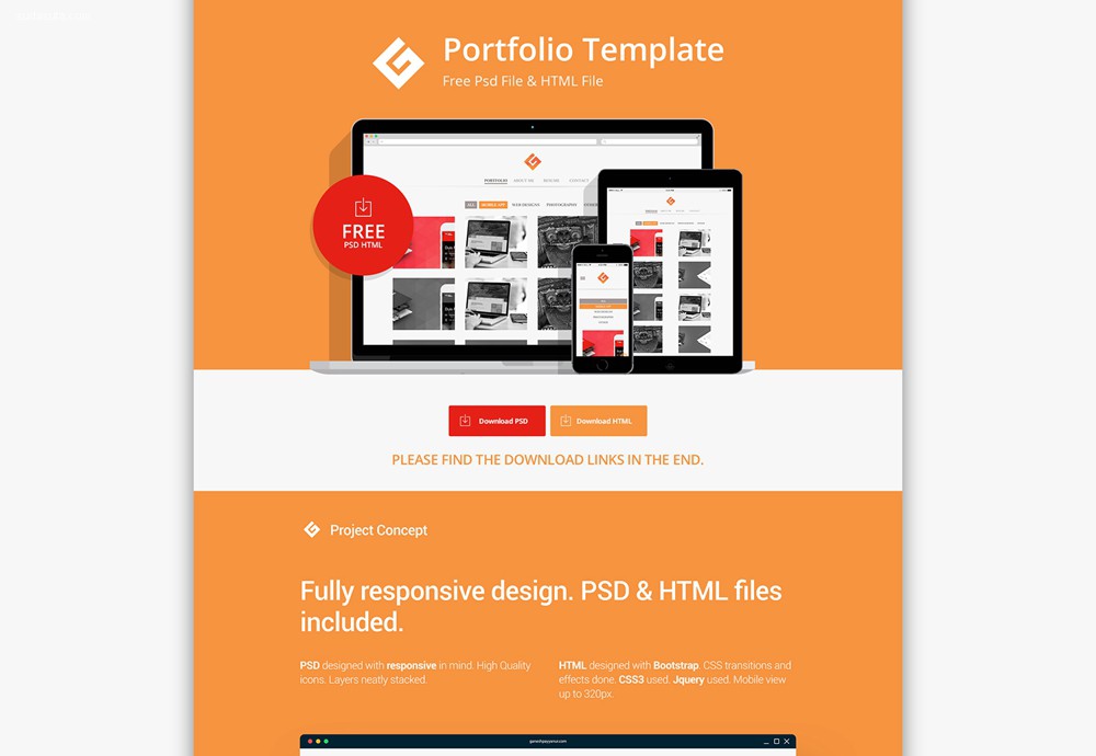 flat-portfolio-psd-html-template
