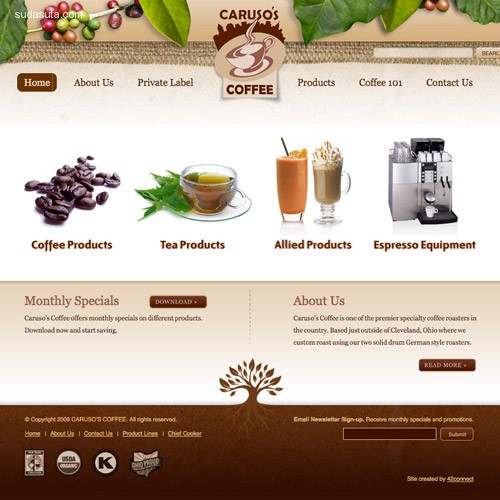 5-caruso-coffee-website