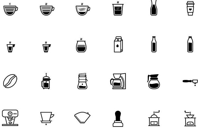 barista-and-coffee-vector-icon-set