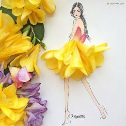 Meredith Wing 时尚，手绘与花